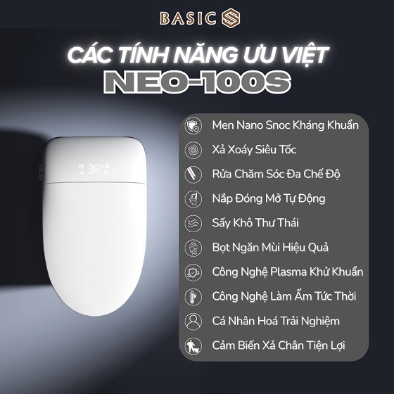 Bồn Cầu Chăm Sóc Thông Minh Cao Cấp BASIC NEO-100S - Ảnh 5