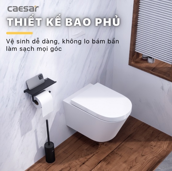 Bàn cầu treo tường Caesar CPT1505 - Ảnh 4