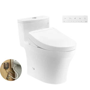 Bồn cầu 1 khối kèm nắp rửa điện tử WASHLET dòng S5 TOTO MS885DW25