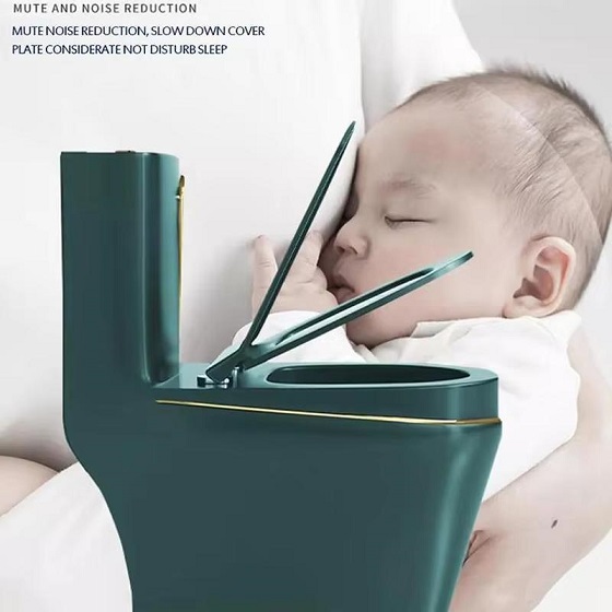 Bồn cầu liền khối màu xanh Miken MKB-SA285G-1 - Ảnh 4