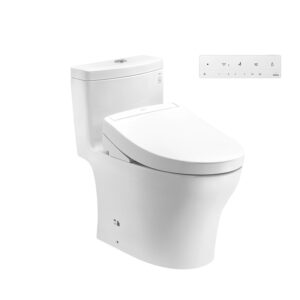 Bàn cầu 1 khối kèm nắp rửa điện tử WASHLET dòng S5 TOTO MS889CDRW25