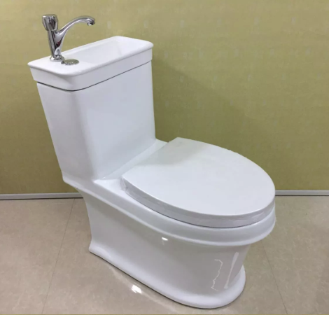 Bồn cầu nghệ thuật kết hợp chậu lavabo rửa mặt Miken AC-989VN