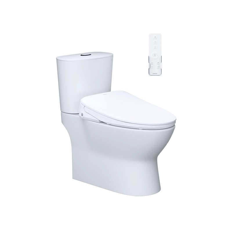 Bồn cầu 2 khối kết hợp nắp điện tử Caesar CD1320-TAF710H