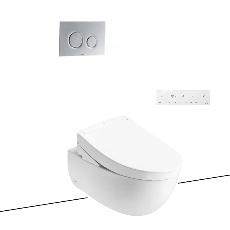 Bồn cầu treo tường nắp rửa điện tử Toto CW812REA#W TCF34461GAA#NW1 WH172AT TCA465 MB174P#SS