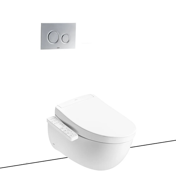 Bồn cầu treo tường nắp rửa điện tử Toto CW812REA TCF33461GAA WH172AT TCA465 MB174P#SS