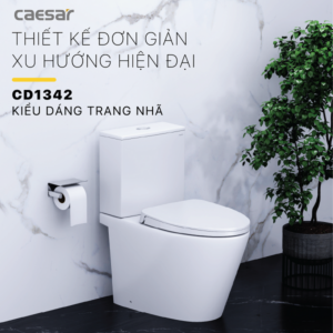 Alternative view of Bàn cầu 2 khối nắp êm Caesar CD1342