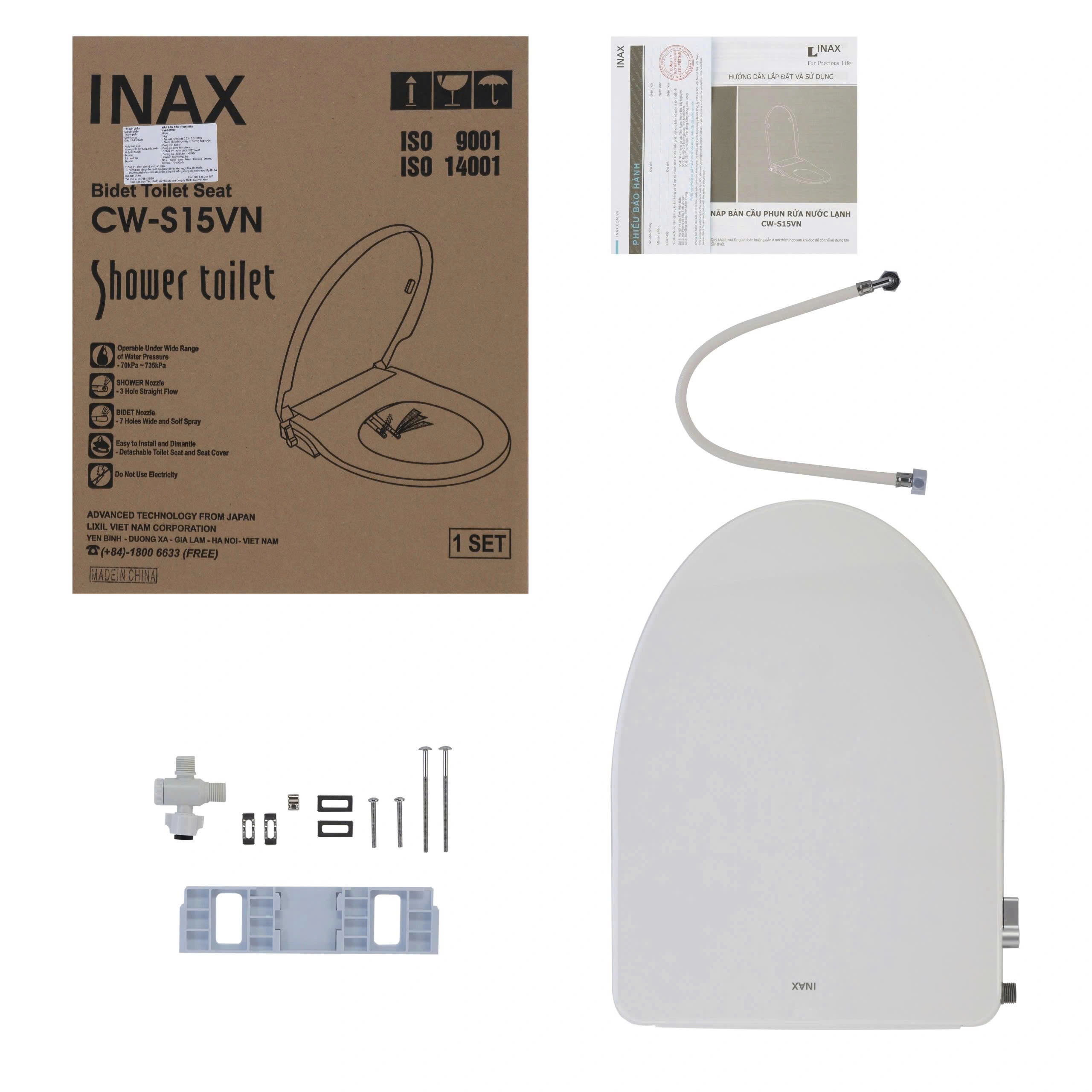 Bồn Cầu Treo Tường Nắp Rửa Cơ INAX AC-952-CW-S15VN - Ảnh 3