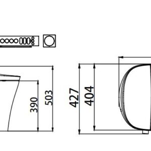 Alternative view of Bồn cầu một khối thông minh JOMOO ZD6351-SA-IDO305