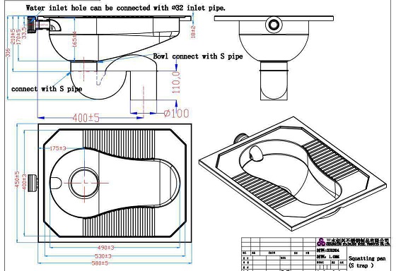 Bệt xổm dành cho công nhân, nhà máy, bệnh viện, nhà tù, nơi công cộng KG-S224 - Ảnh 8