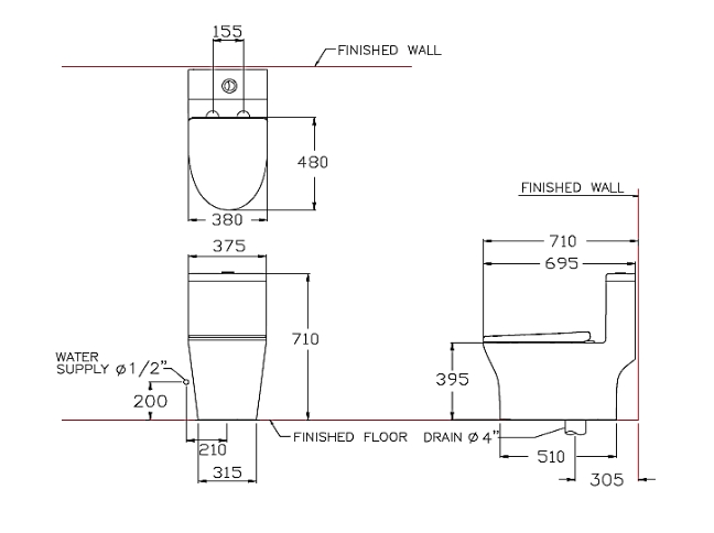 Bồn cầu 1 khối COTTO C11004HOS - Ảnh 2