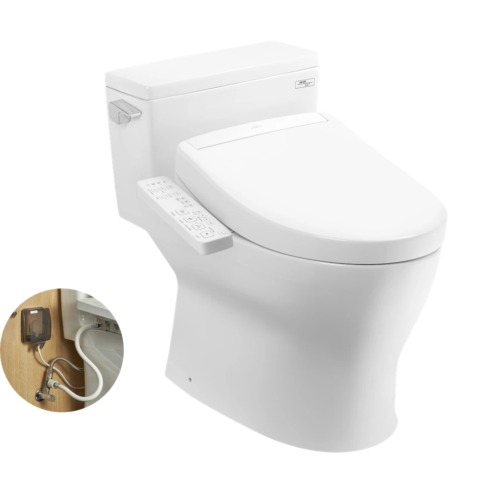 Bồn cầu 1 khối kết hợp nắp rửa điện tử WASHLET dòng S2 TOTO MS188VKW24-T53P100VR