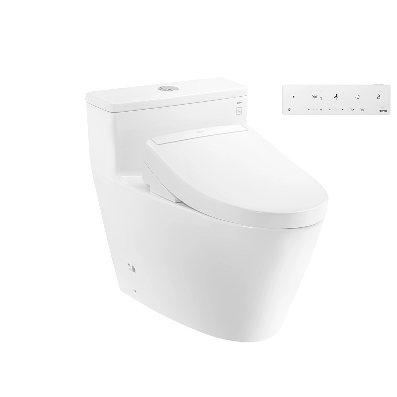 Bàn cầu 1 khối kèm nắp rửa điện tử WASHLET dòng S5 TOTO MS625CDW25 (giấu dây)