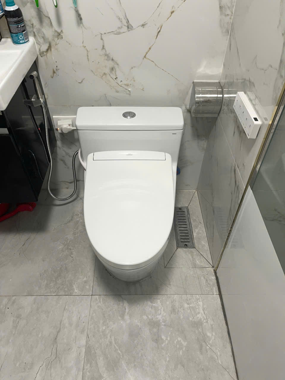Bàn cầu 1 khối kèm nắp rửa điện tử WASHLET dòng S5 TOTO MS625DW25 - Ảnh 11