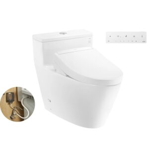 Bàn cầu 1 khối kèm nắp rửa điện tử WASHLET dòng S5 TOTO MS625DW25