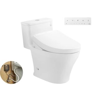 Bồn cầu 1 khối kèm nắp rửa điện tử WASHLET S5 TOTO MS857DW25