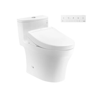Bàn cầu 1 khối kèm nắp rửa điện tử WASHLET dòng S5 TOTO MS887CRW25