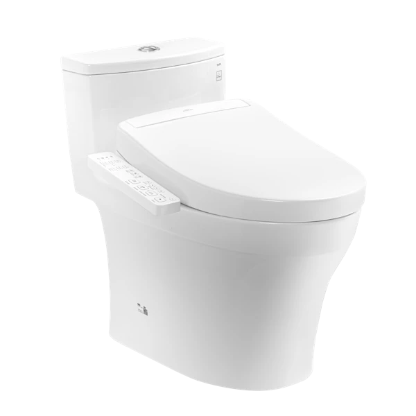 Bàn cầu 1 khối kèm nắp rửa điện tử WASHLET dòng S2 TOTO MS885CDW24