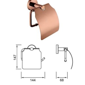 Alternative view of Treo giấy vệ sinh màu vàng hồng Rose Gold Miken AL-PH42