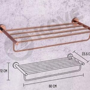Alternative view of Giàn vắt khăn tắm màu vàng hồng Rose Gold Miken AL-TB25