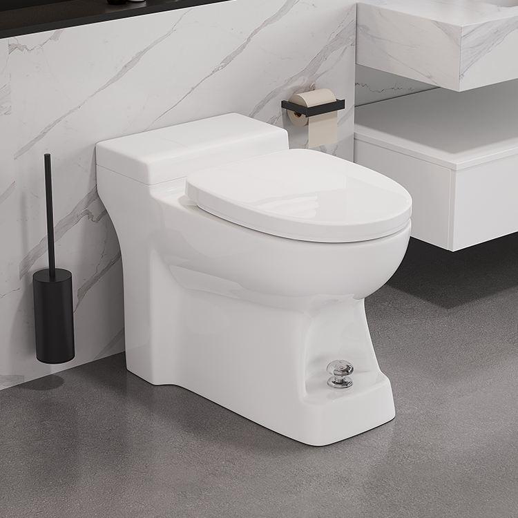 Bồn cầu thoát ngang liền khối xả nước bằng chân Miken DX-615