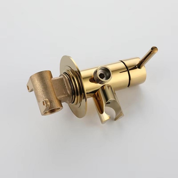 Vòi xịt vệ sinh nóng lạnh âm tường màu vàng bóng Miken F-7505G - Ảnh 4