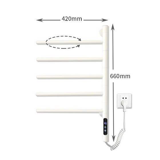 Giàn sấy khăn tắm khăn mặt màu trắng kết nối APP điện thoại thông minh Miken G63W-Wifi - Ảnh 2