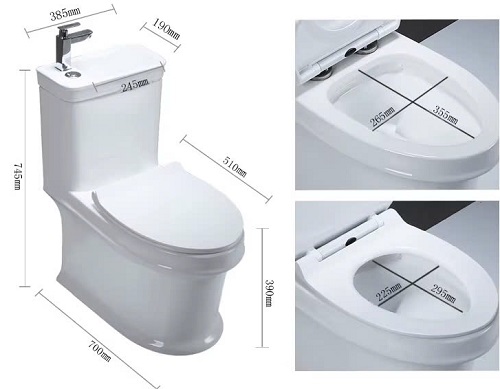 Bồn cầu nghệ thuật kết hợp chậu lavabo rửa mặt Miken AC-989VN - Ảnh 14