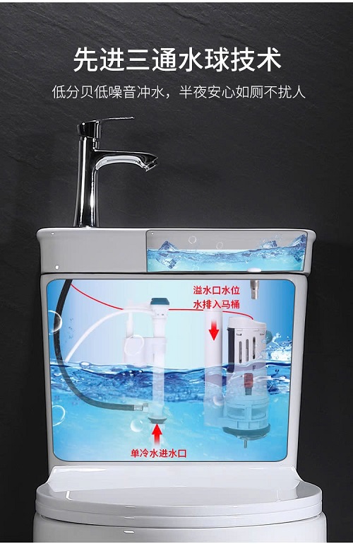 Bồn cầu nghệ thuật kết hợp chậu lavabo rửa mặt Miken AC-989VN - Ảnh 16