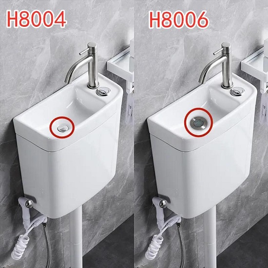 Két treo bằng sứ kết hợp chậu rửa tay dùng cho xí xổm Miken MK-212-A - Ảnh 6