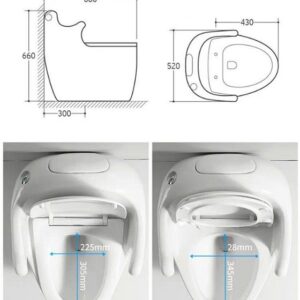 Alternative view of Bồn cầu cho người khuyết tật và người già có tay vịn Miken MKB- 95511