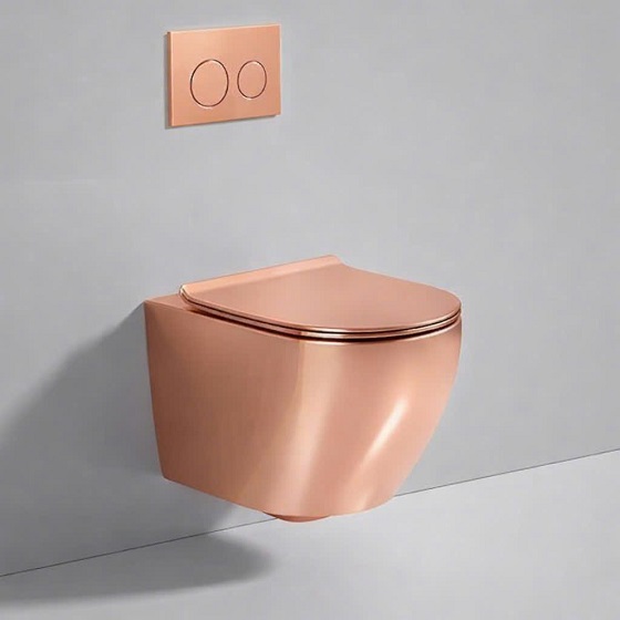 Bồn cầu âm tường màu hồng vàng Rose Gold Miken MKB-2478RG (Đặt trước 15-25 ngày) - Ảnh 2