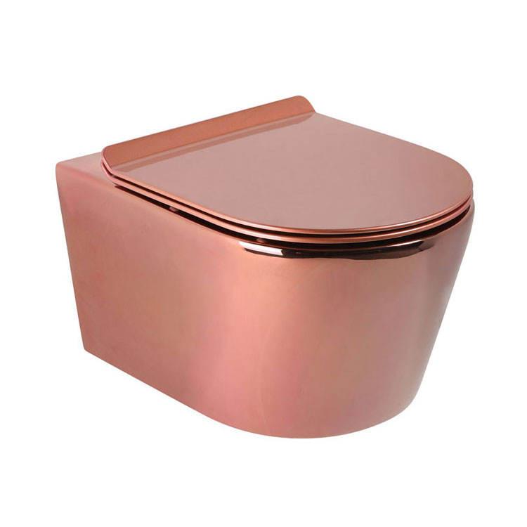 Bồn cầu âm tường màu hồng vàng Rose Gold Miken MKB-2478RG (Đặt trước 15-25 ngày)