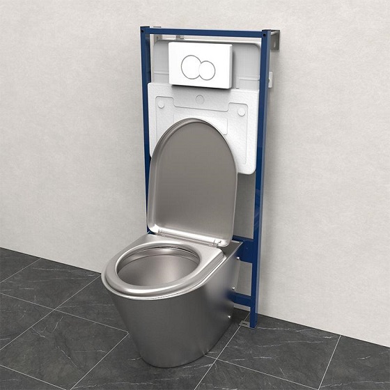 Bàn cầu âm tường Inox Miken MKB-C105337 - Ảnh 3