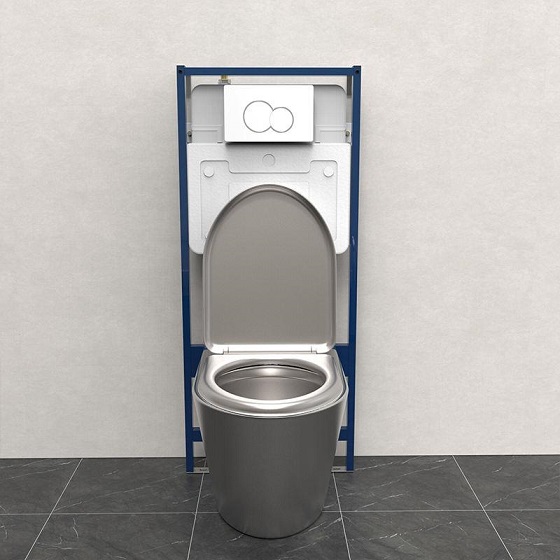 Bàn cầu âm tường Inox Miken MKB-C105337 - Ảnh 5