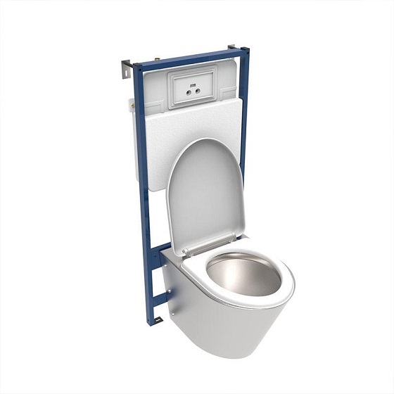 Bàn cầu âm tường Inox Miken MKB-C105337 - Ảnh 2