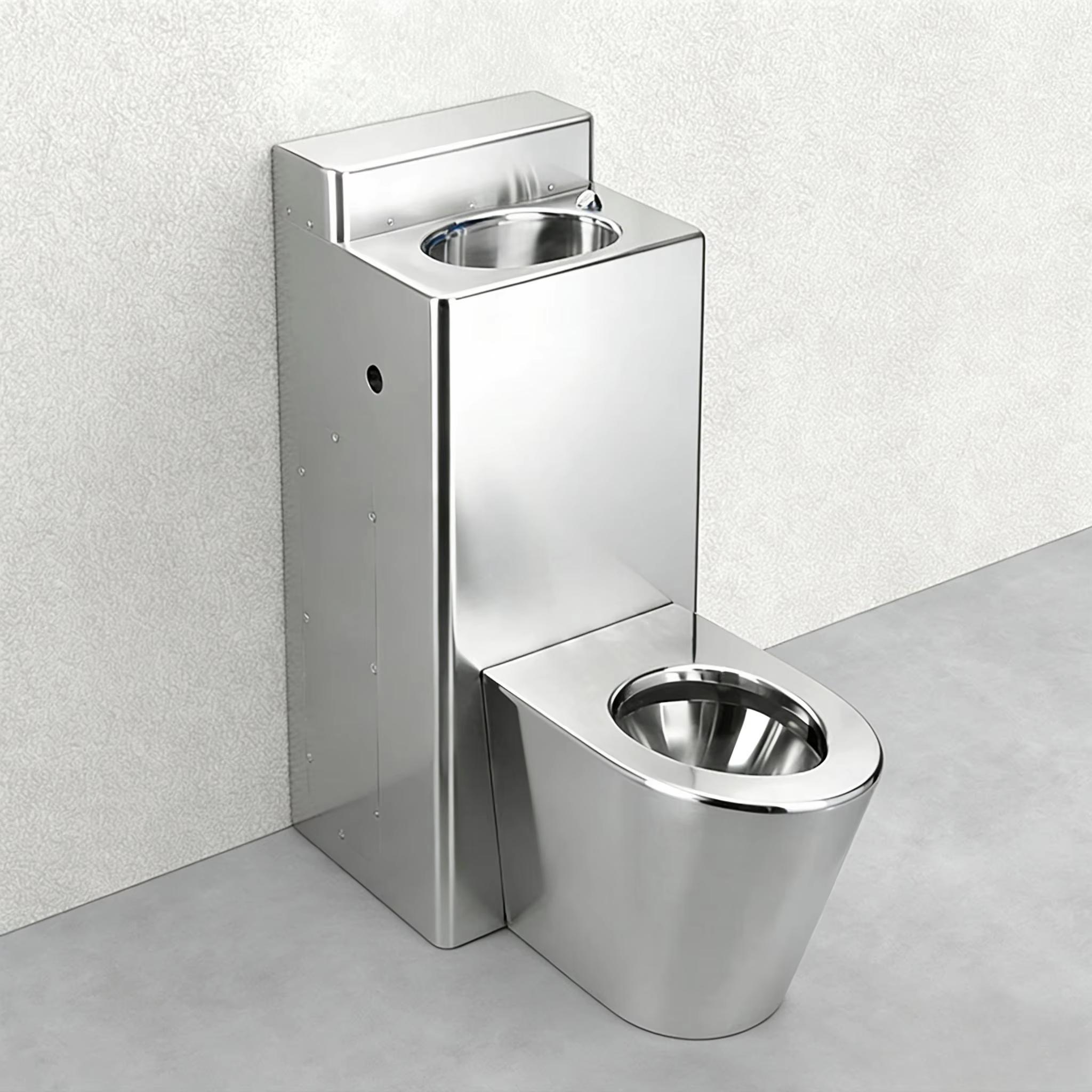 Bàn cầu kết hợp chậu rửa Inox Miken MKB-C105337-BC