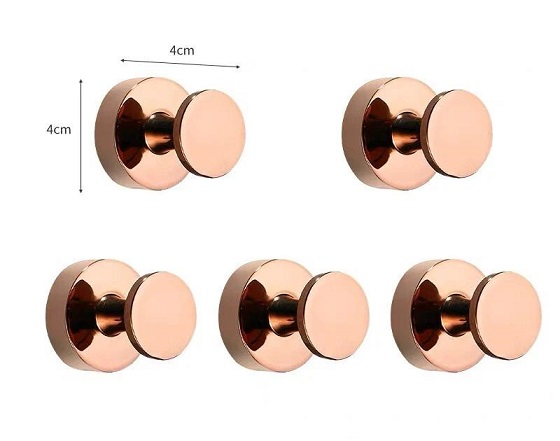 Móc áo đơn tròn màu hồng vàng Miken MKMA-659RG - Ảnh 6
