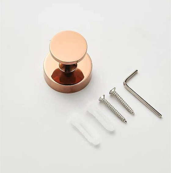Móc áo đơn tròn màu hồng vàng Miken MKMA-659RG - Ảnh 8