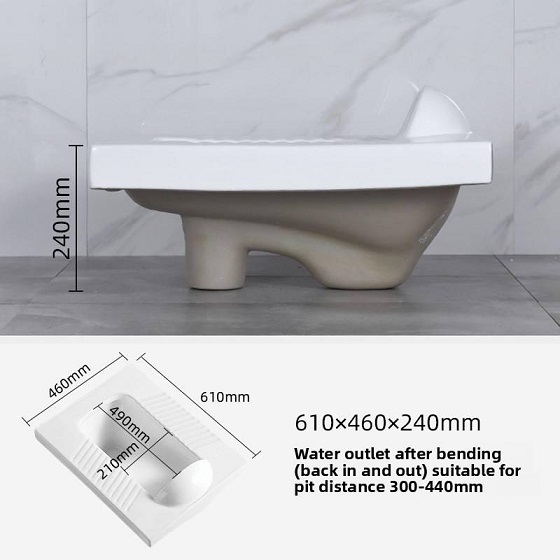 Xí xổm dành cho công nhân, nhà máy, bệnh viện, nơi công cộng Miken MKX-869-S - Ảnh 4