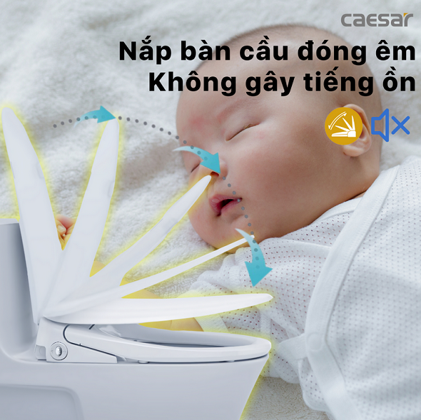 Bồn cầu kết hợp nắp điện tử Caesar C1394F-TAF710H - Ảnh 13