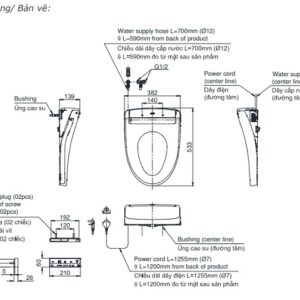 Alternative view of Nắp rửa điện tử WASHLET dòng S5 TOTO TCF34461GAA