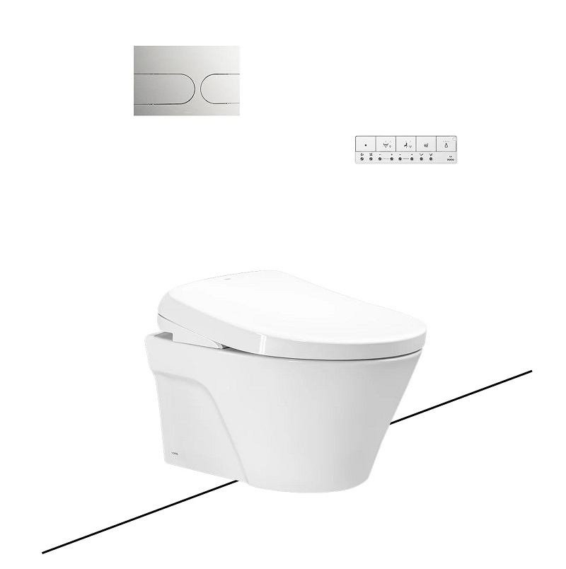 Bồn cầu 1 khối kết hợp nắp rửa điện tử TOTO CW822REA-WH172AAT-TCF47360GAA-TCA546-MB175M#SS