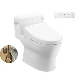 Bàn cầu 1 khối kèm nắp rửa điện tử WASHLET dòng S5 TOTO MS188VKW25-T53P100VR