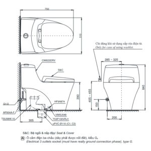 Alternative view of Bồn cầu 1 khối nắp êm TOTO MS823DRE2