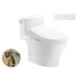 Bàn cầu 1 khối kèm nắp rửa điện tử WASHLET dòng S5 TOTO MS887RW25