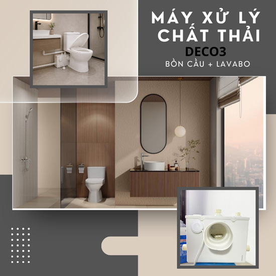 Máy xử lý chất thải dùng cho bồn cầu và lavabo SEWO DEC03 - Ảnh 4