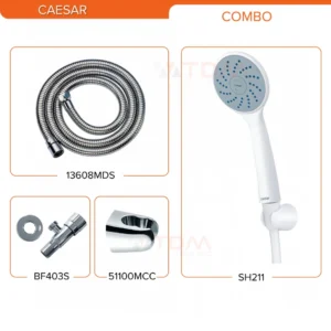 Combo Tay Sen Caesar BF403S + SH211W + 51100MCW + 13608MDS